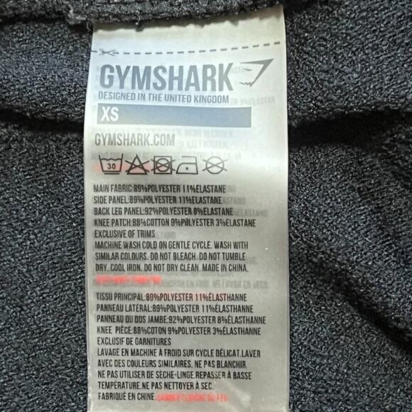GYMSHARK True Texture Side Pocket Leggings in Black  SZ XS - Picture 10 of 12